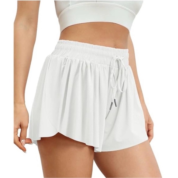 Two In One Drawstring Active Shorts - Picture 3 of 4